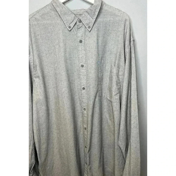 Foundry Shirt Mens 3XLTGray Color With Design On Shirt,Button Down Long Sleeves - Picture 1 of 4